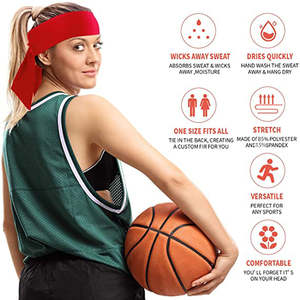 スポーツヘッドバンドジムランニングテニスフットボールメッシュファブリックドライタイフィットスウェットバンドカスタム忍者ヘッドバンドプリントロゴバスケットボール - Product Image 4