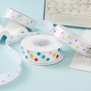 Pince à cheveux en tissu à pois coloré avec nœud en ruban gros-grain, cadeau mignon pour la Fête des Enfants, en polyester écologique - Product Image 5