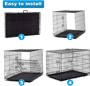 Vente en gros <span class=keywords><strong>Cage</strong></span> moderne respirante pour animaux en fer pliable avec fermeture à bouton-pression pour chiens-Transport sécurisé - Product Image 1