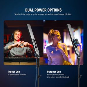 Neewer BH20B LED Video Light Stick, confezione da 2, illuminazione video portatile dimmerabile 3200K~5600K per studio e <span class=keywords><strong>YouTube</strong></span> - Product Image 6