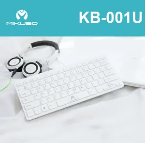 Mikuso KB-001U الساخن بيع ضئيلة المحمولة 78 مفاتيح USB لوحات المفاتيح قرص السلكية Pc مكتب لوحة مفاتيح صغيرة