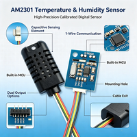 Module transmetteur de capteur de température et d'humidité AM2301 calibré, haute précision 0,5/3% HR, numérique 1-Wire, pour l'agriculture intelligente