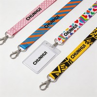 CH Wholesale Sublimation Printing Polyester Lanyards With Logo Custom Certification Keychain OEM ODM ECO Promotion Event Gifts