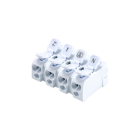 Connecteur rapide sans vis à 4 pôles, bornier de raccordement 2,5 mm², jonction de câblage à enfoncement