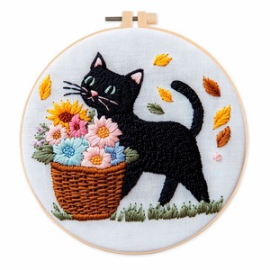 ชุดวัสดุถักลายแบบทำมือสำหรับแมวดอกไม้ชุดกระต่าย - Product Image 4