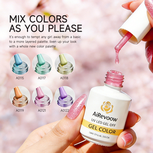 AiBevoow - Nuevo Juego de Esmaltes de Uñas en Gel de 6 Piezas de 15 ml, Serie Primavera Verano, Esmalte de Uñas en Gel UV para Salón - Product Image 3