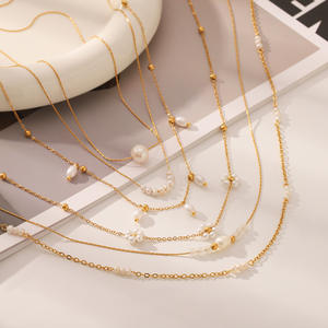 <span class=keywords><strong>Collier</strong></span> MW Temperament Wind pour femmes Vente en gros <span class=keywords><strong>Collier</strong></span> de perles d'eau douce personnalisées de luxe léger en acier inoxydable - Product Image 4