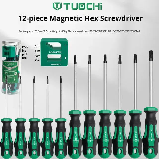 Torx Phillips Head Hex Key Screwdriver Set T8 T10 T15 T20 T25 T30 T40 Screwdriver