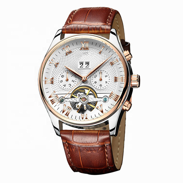 OEM Brand Luxury Wrist Reloj Wrist Men Watch Waterproof Sport Leather Automatic Mens Mechanical Watches for Men With Box