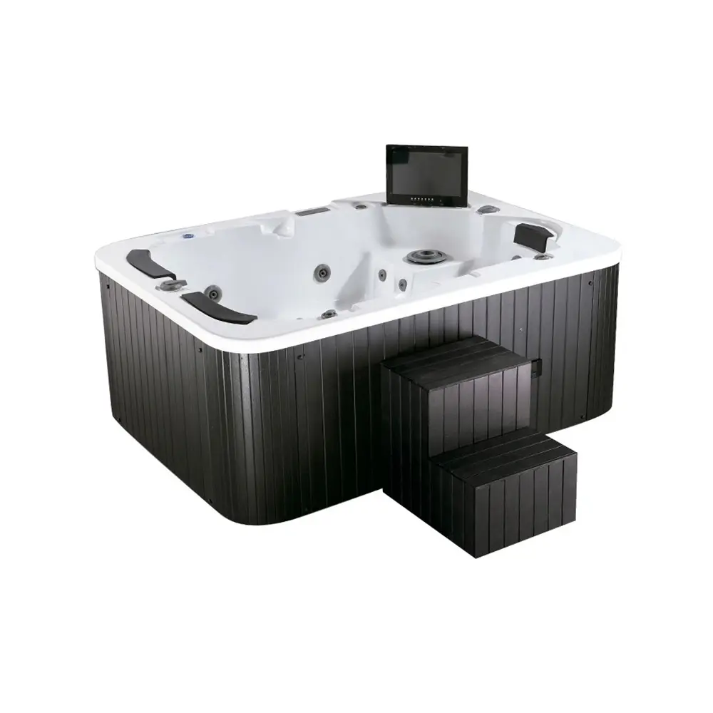 JOININ Pure Acryl Luxus Whirlpool/Spa/Whirlpool Badewanne Massage freistehende Badewanne mit Luftblasen strahl