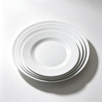 Assiette de table Hengyuan, ronde, blanche, réutilisable, en plastique rigide épaissi, incassable, compatible micro-ondes, conforme FDA FCM, 7 pouces
