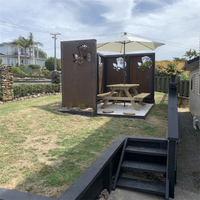 Corten – pergola de jardin en acier de luxe, pavillon, auvent d'extérieur, gazébo