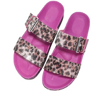 Женские сандалии и каблуки, модель 2021 года, женские сандалии на платформе со стразами, леопардовые - Product Image 2