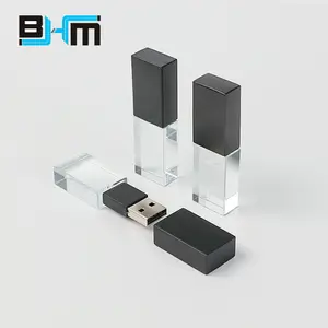 Custom Glass Cle Usb Memory Stick 3.0 U Disk Pendrive 1Gb 2G 4 8G 16Gb 32Gb 64Gb 128Gb Pen Drive Crystal Memoria Usb Flash Drive