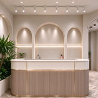 Rénovation et décoration de salon de manucure, chaise de spa brillante, bureau de manucure haut de gamme, table de manucure gain de place, éclairage LED, support à ongles personnalisé