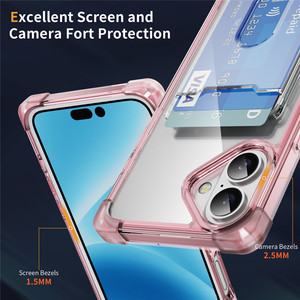 Coque de protection antichoc mate en TPU et PC avec porte-cartes intégré pour iPhone 17, 16, 15, 14, <span class=keywords><strong>13</strong></span> <span class=keywords><strong>Pro</strong></span> Max - Product Image 5