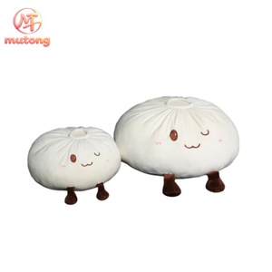 Cuscino Peluche a Forma di Panino al Vapore Cartone Animato, Cuscino Imbottito a Forma di Cibo con Piccole Gambe, Decorazione per Camera da Letto, Regalo per Bambini - Product Image 1