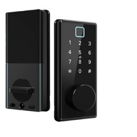 TT Lock Smart Home Cerradura de huella dactilar Cerradura Inteligente WIFI Biométrico Deadbolt Cerradura de puerta Contraseña/Tarjeta IC/APP/Desbloqueo de llave