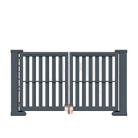 Porte d'entrée automatique intelligente en alliage d'aluminium pour hôtels et villas modernes Porte d'entrée extérieure coulissante avec cadre en acier