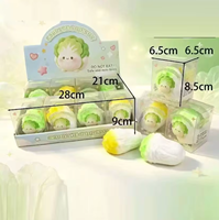 Squeezeur de chou de dessin animé, Squishy style blocs de construction, Jouet anti-stress réaliste en forme de légume, Cadeau surprise fantaisie pour enfants