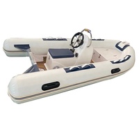 Bateau pneumatique à coque rigide en fibre de verre CE 12ft RIB360 Orca/PVC/Hypalon pour l'aviron