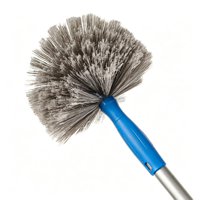 Brosse dépoussiérante en polyfibre douce pour ventilateur de plafond, nettoyage des toiles d'araignée dans les coins et les murs, à fixer sur un manche portable ou télescopique