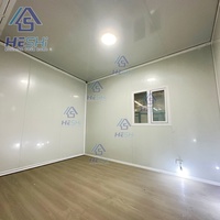 Maison préfabriquée HESHI en conteneur, design minimaliste rectangulaire, utilisation pour bureau, bâtiment portable