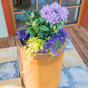 Pots de fleurs colonnaires en acier rouille/noir/blanc-Idéal pour le jardin/hôtel/rue et l'utilisation commerciale-Factory Direct - Product Image 1