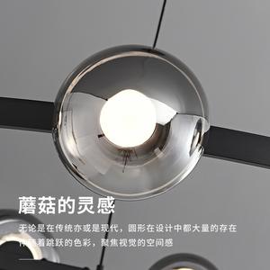 Lustre en cuivre massif de style design moderne pour salon, salle à manger, chambre à coucher, luminaire de luxe avec un style simple et nouveau - Product Image 2