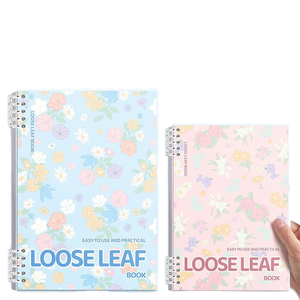 Cahier à feuilles mobiles pour étudiants, épaissi, avec spirale amovible, couverture en papier imprimé, cadeau, 60 feuilles, bloc-notes simple et transparent - Product Image 1