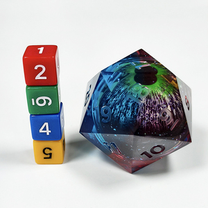 Dés à 20 faces en résine colorée avec yeux pour <span class=keywords><strong>jeu</strong></span> <span class=keywords><strong>de</strong></span> D&D, dés D20 <span class=keywords><strong>de</strong></span> grande taille - Product Image 6