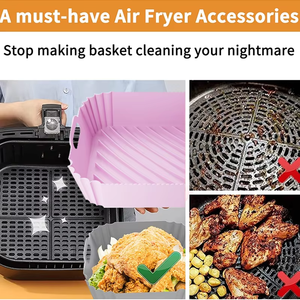 <span class=keywords><strong>Accessori</strong></span> <span class=keywords><strong>per</strong></span> <span class=keywords><strong>friggitrice</strong></span> <span class=keywords><strong>ad</strong></span> <span class=keywords><strong>aria</strong></span> in Silicone pirofila <span class=keywords><strong>quadrata</strong></span> multifunzione durevole - Product Image 2