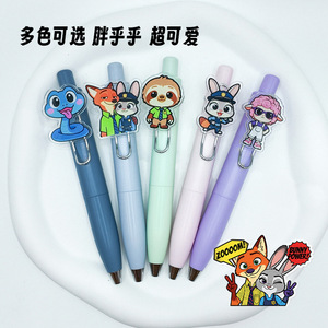 Zootopia Custom Logo Cartoon Pen <b>Plastic</b> Press Closure Promotional Pen General Use - Product Image 4