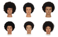 Kit de poupée de cils, maquillage du visage, peau, cheveux africains, entraînement, tête de Mannequin, vente en gros,
