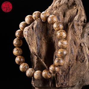 Natural Vietnamese Agarwood Bracelet 10mm Flower Grain Beads, Aged Oil-Rich <b>Wood</b>, Beautiful Fragrant Jewelry - Product Image 4