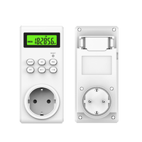 Enchufe Digital de 230V con temporizador para cocina, enchufe europeo con ajuste de programa de 7 días