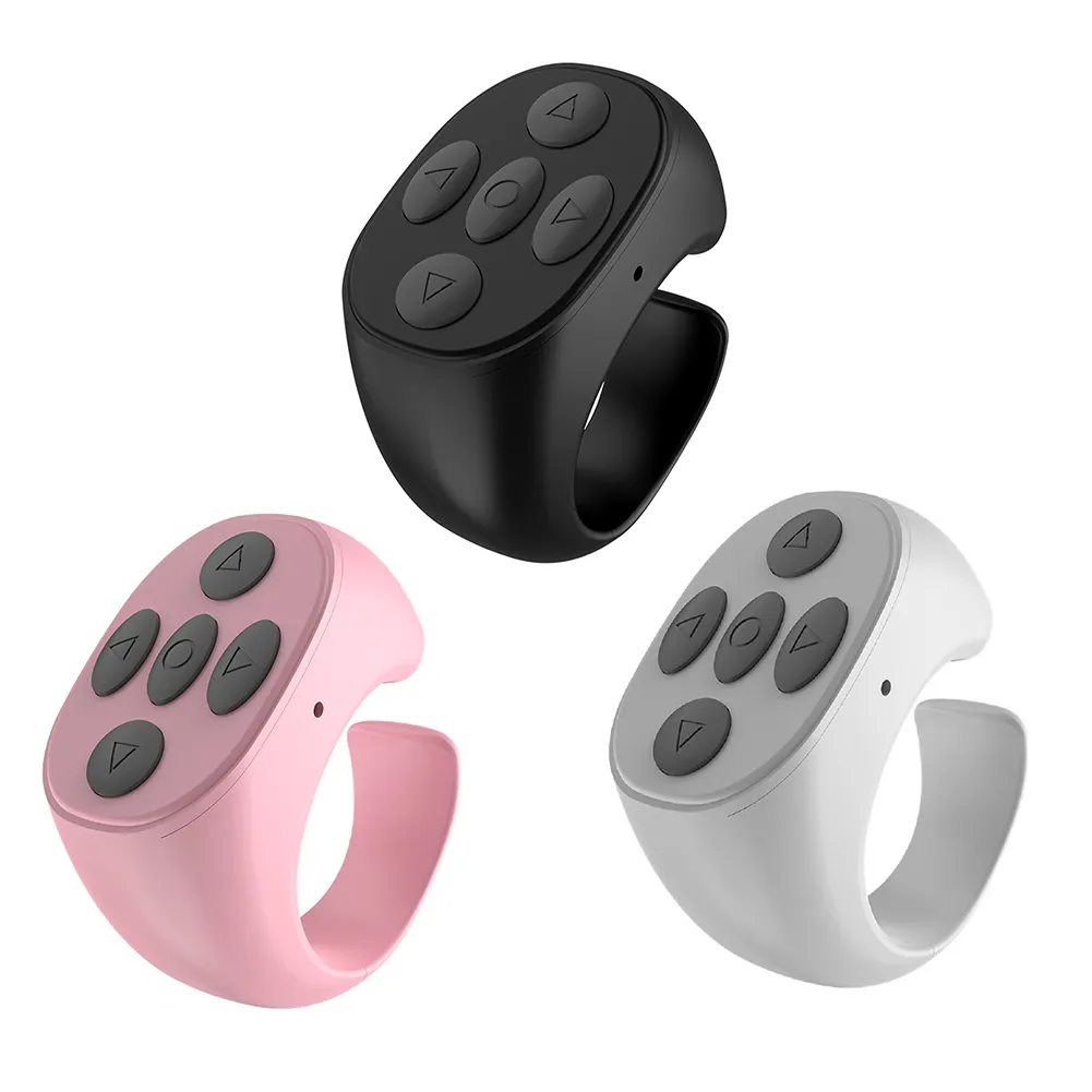 Wireless Bluetooth Mobile Selfie Artifac Mobile Phone Bluetooth Photo Turn Page Controller Tiktok Remote Control Ring Controller
