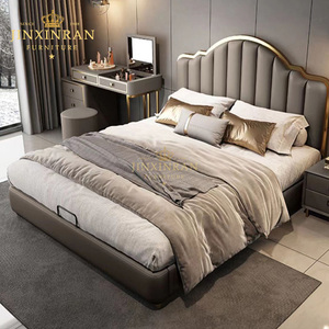 Lit moderne de luxe, doux et confortable, <span class=keywords><strong>taille</strong></span> Queen/<span class=keywords><strong>King</strong></span>, avec rangement, rembourré, meubles de chambre à coucher assemblés - Product Image 4