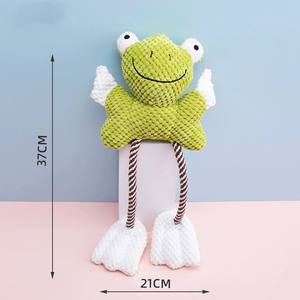 Juguetes de entretenimiento para perros, juguetes de peluche con sonido, rana, pato, cuerda de algodón, juguetes para masticar para perros - Product Image 5