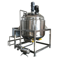 Réacteur de mélange et d'émulsification de liquides sous vide, chauffant, isolant et refroidissant, en acier inoxydable, personnalisé, directement de l'usine
