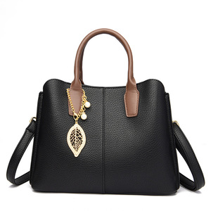 Customized PU Leather Ladies Casual Solid Color Large Capacity <b>Tote</b> Bags Women Designer Handbags - Product Image 1