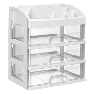 Cosmetic <b>Storage</b> <b>Drawer</b> Organizer <b>Plastic</b> 10-20L Cute Makeup Desk <b>Storage</b> Shelf For Bedroom Dormitory - Product Image 5