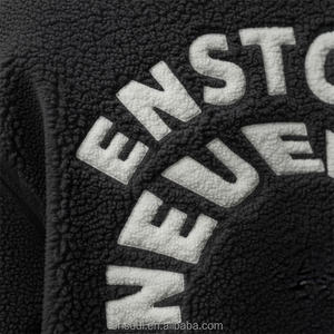 ODM مصنع مخصص خمر جودة عالية من الصوفية الوزن الثقيل الشتاء في الهواء الطلق رسالة الشنيل التطريز رجل سحاب حتى سترة شيربا - Product Image 4