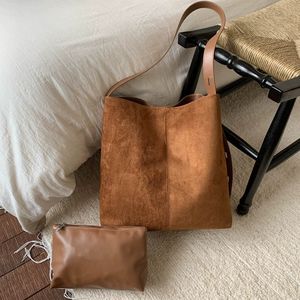 2 pièces <span class=keywords><strong>Sac</strong></span> à main élégant en composite, <span class=keywords><strong>sac</strong></span> à bandoulière en daim, style coréen, grand <span class=keywords><strong>sac</strong></span> à main en cuir mat, <span class=keywords><strong>sac</strong></span> seau en <span class=keywords><strong>nubuck</strong></span>, <span class=keywords><strong>sac</strong></span> fourre-tout sous le bras - Product Image 1