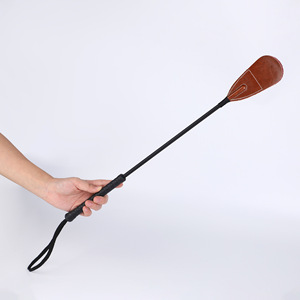 Látigo de Cuero Genuino Negro Marrón, Accesorio de Castigo SM, Juguete para Adultos con Mango Largo - Product Image 4