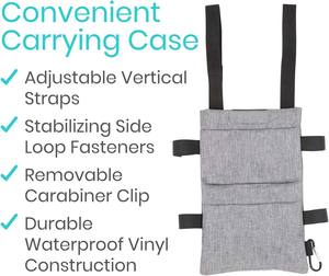 Échantillon gratuit Sac à béquille Accessoires légers Noir Gris Bâton de marche Béquille Sac de rangement pour jambe cassée avec poches de rangement - Product Image 6