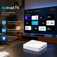 Boîtier TV Android 14.0 Wifi 802.11n 2.4GHz Blanc H96 MAX 3518B Résolution 4K Vidéo 3D Smart TV BOX