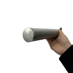 خرطوشة فلتر شبكية مطوية من الفولاذ المقاوم للصدأ 304 مع خدمة القطع للمذيبات العضوية والأحماض والقلويات في الصناعات الكيميائية - Product Image 1