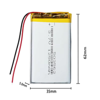 Sel Baterai Lithium Polymer LiPo 3.7V 1250mAh 503562 Isi Ulang untuk MP3 MP4 MP5 GPS PSP DVD Video Game PAD Tablet PC