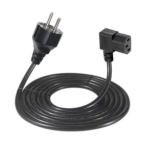 EU VDE Approval Desktop PSU Power Supply Cord 10A/13A/15A 220V CEE7/7 Schuko to C13 Mains Power Lead Cable